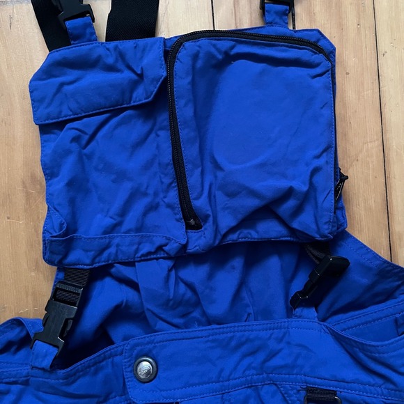 Vtg The North Face Blue Black Ski Snowboard Bib Overalls Pants Mens Size Large - Picture 8 of 11